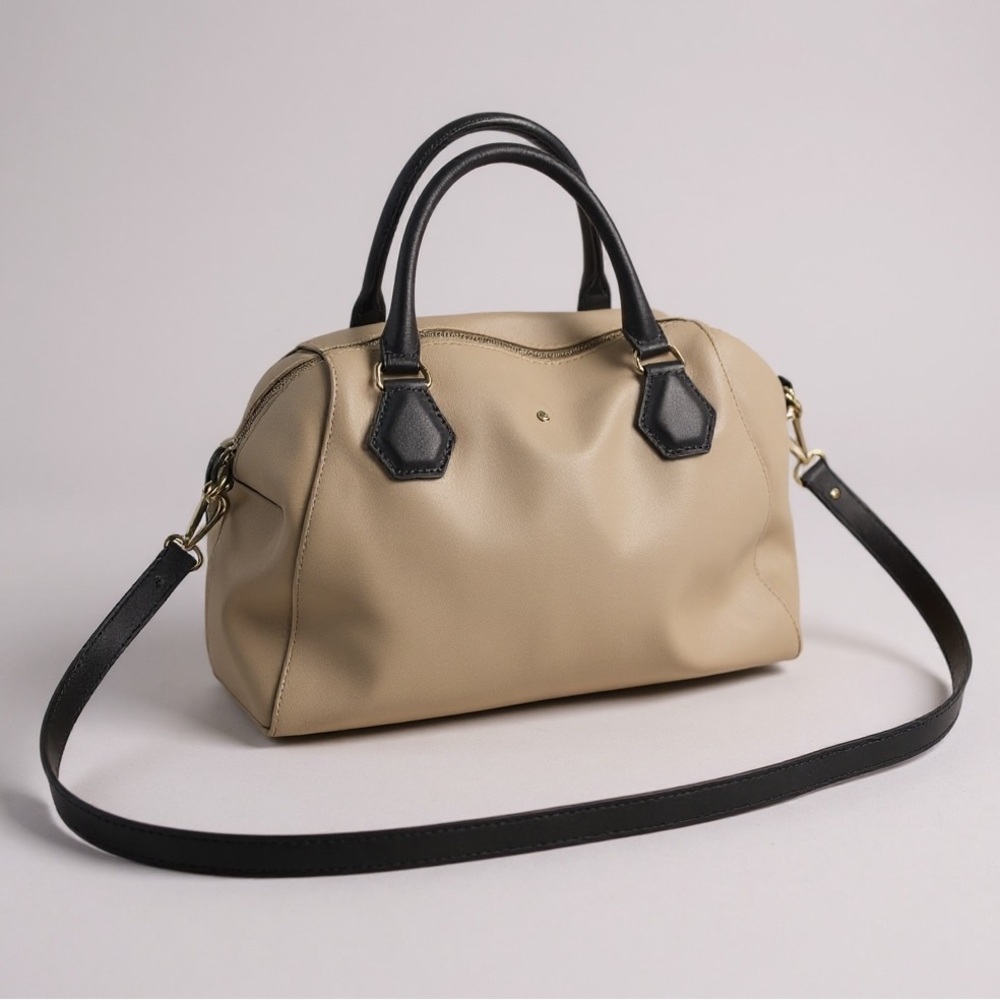 Kate Spade Leather Catherine Street Satchel Crossbody Shoulder Handle Bag Tan